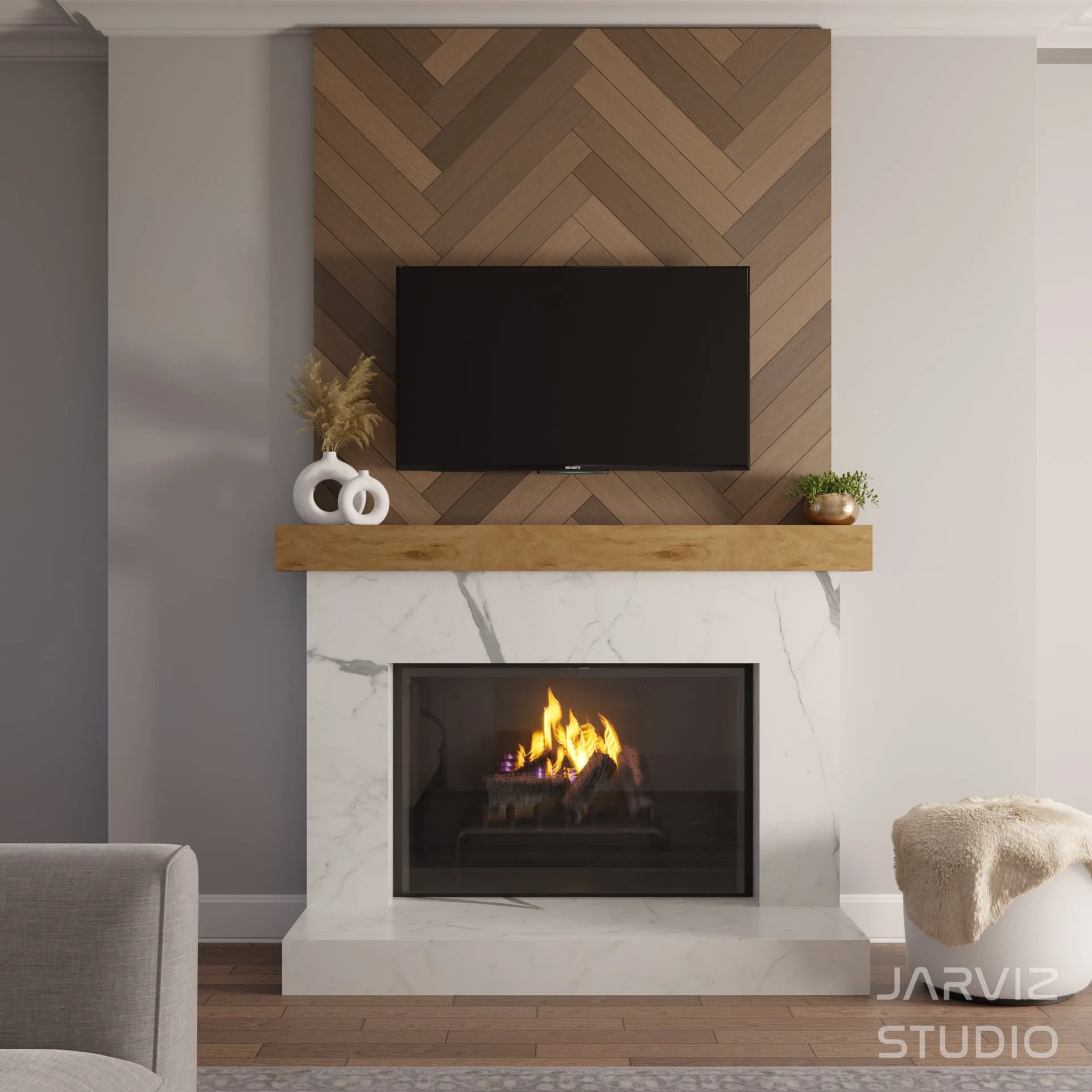 Ruby UK — Oak Mantel Lifestyle